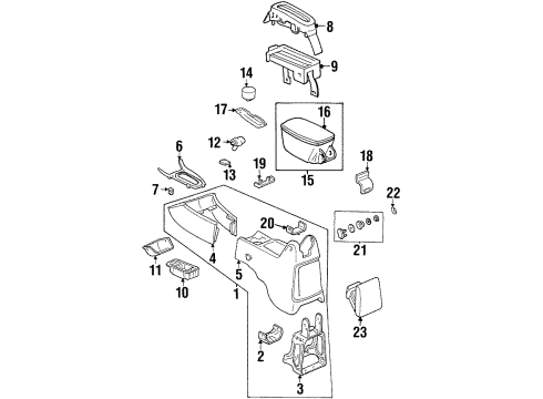 1999 Oldsmobile Cutlass Console Diagram
