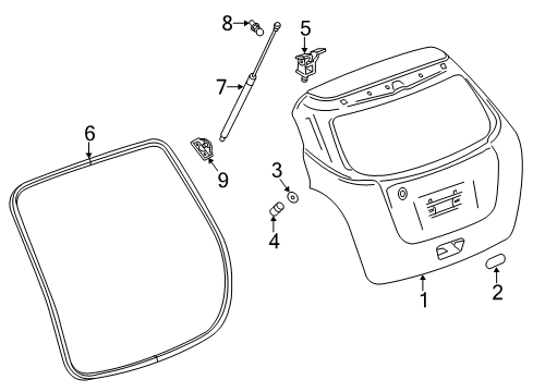 2022 Buick Encore Gate & Hardware Diagram