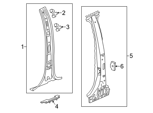 2015 Chevy Silverado 1500 Center Pillar Diagram