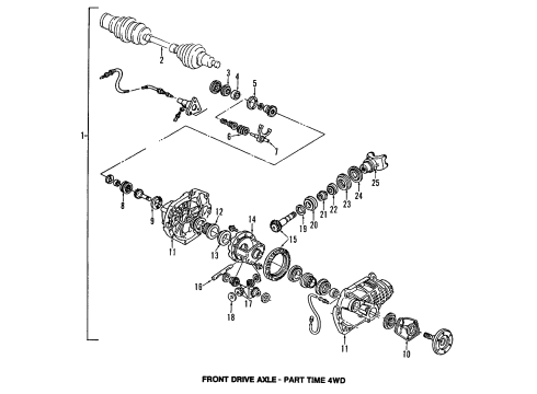 2004 Chevy Trailblazer Front Axle, Axle Shafts & Joints, Differential, Drive Axles Diagram