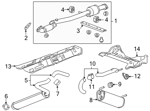 2013 Chevy Cruze Converter & Pipe Diagram for 19420246
