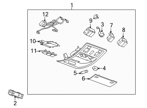 2012 Cadillac Escalade Overhead Console Diagram