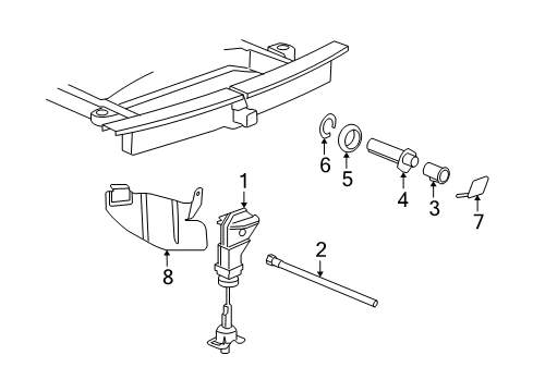 2012 Cadillac Escalade EXT Spare Tire Carrier Diagram