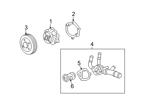2008 Saturn Vue Cooling System, Radiator, Water Pump, Cooling Fan Diagram 4 - Thumbnail