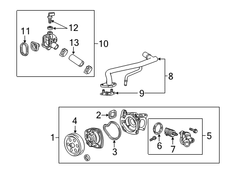 2020 GMC Acadia Water Pump Diagram