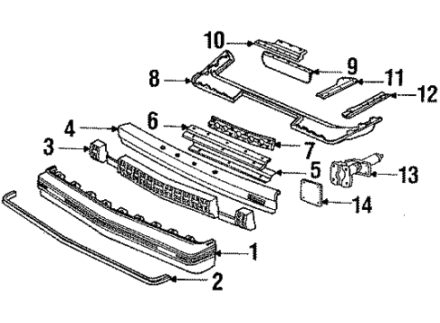 1985 Pontiac 6000 Energy Absorber Insulator Diagram for 10107533