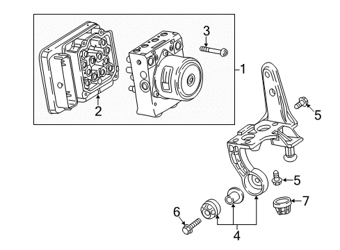 2022 Buick Enclave ABS Components Diagram
