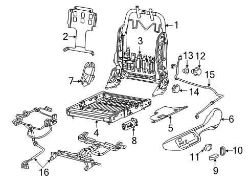 2012 Chevy Caprice Front Seat Components Diagram