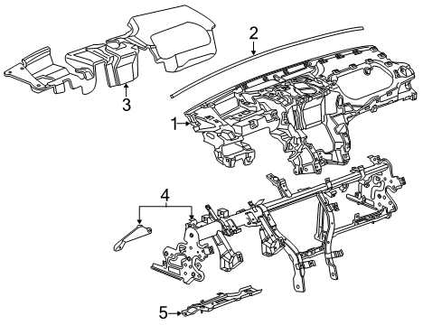 2016 Cadillac ATS Cluster & Switches, Instrument Panel Diagram