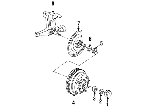 1993 Chevy G20 Front Brakes Diagram