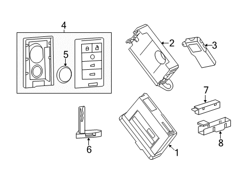 2016 Cadillac ATS Keyless Entry Components Diagram