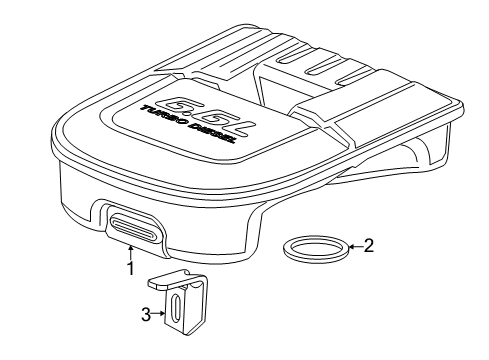 2016 Chevy Silverado 2500 HD Engine Appearance Cover Diagram