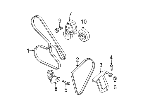2006 Buick Lucerne Belts & Pulleys Diagram
