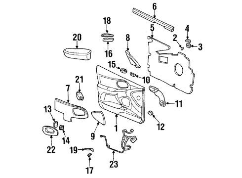 2003 Oldsmobile Aurora Front Door Diagram