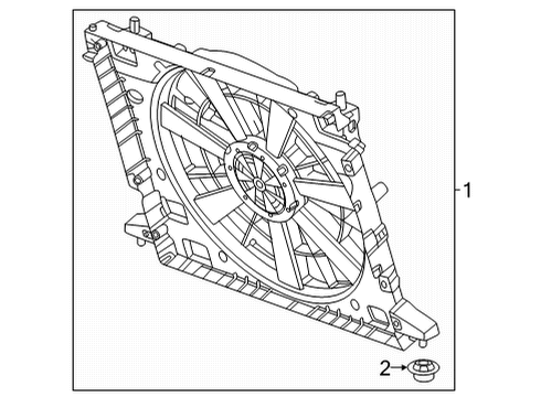 2023 GMC Hummer EV Pickup Cooling Fan Diagram