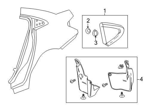 2019 Chevy Cruze Exterior Trim - Quarter Panel Diagram