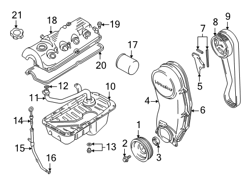 1999 Chevy Tracker Screen Seal Diagram for 91173783