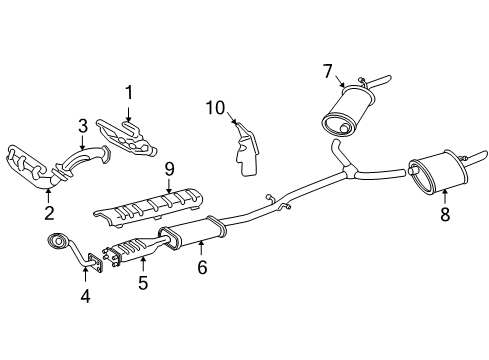 1999 Buick Park Avenue Exhaust Components Diagram
