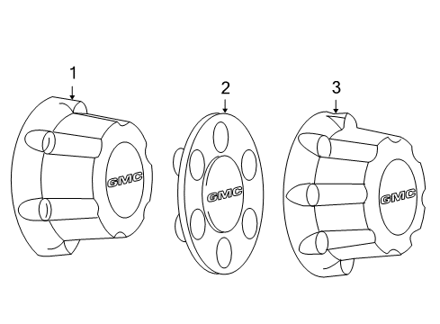 2006 GMC Sierra 3500 Wheel Covers & Trim Diagram