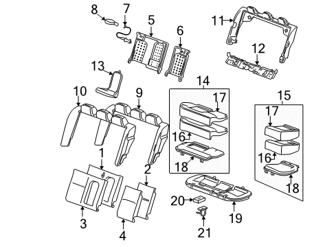 2007 Chevy Impala Rear Seat Components Diagram