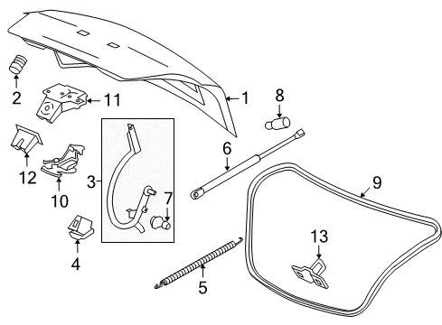 2017 Buick Regal Trunk Lid Diagram