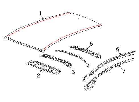 2018 Chevy Bolt EV Roof & Components Diagram