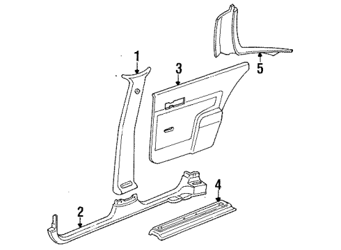 1987 Chevy Corsica Interior Trim Diagram