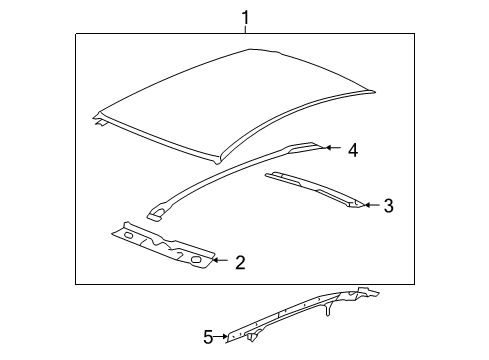 2007 Chevy Impala Roof & Components Diagram