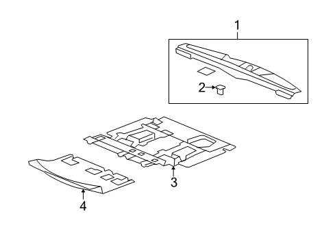 2012 Buick Enclave Interior Trim - Rear Body Diagram