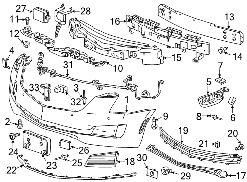 2017 Cadillac ATS Temperature Sensor, Passenger Side Diagram for 13583411
