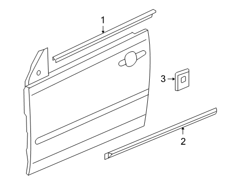 2006 Pontiac G6 Exterior Trim - Door Diagram