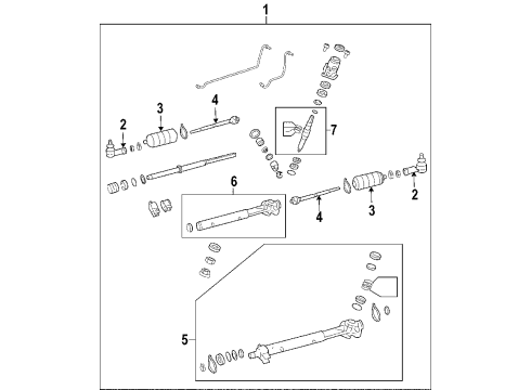 2006 Pontiac GTO P/S Pump & Hoses, Steering Gear & Linkage Diagram