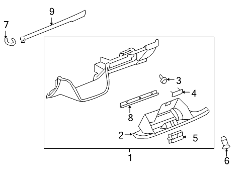 2012 GMC Yukon Glove Box Diagram