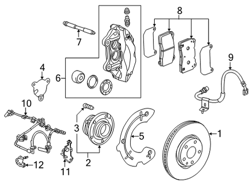2022 Chevy Corvette Anti-Lock Brakes Diagram