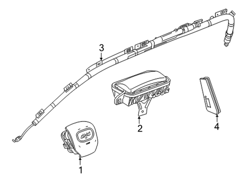 2021 Chevy Silverado 2500 HD Air Bag Components Diagram