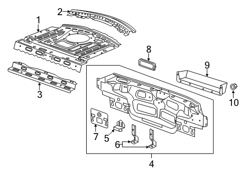 2016 Cadillac ELR Rear Body Diagram