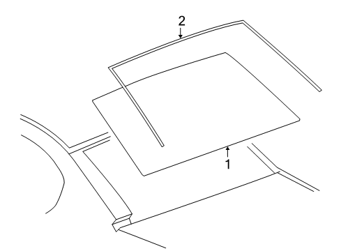2005 Chevy Cobalt Back Glass, Reveal Moldings Diagram