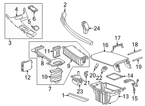 2018 Buick LaCrosse Cup Holder, Front Diagram for 26217586