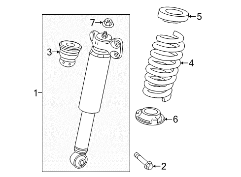 2022 Chevy Camaro Shocks & Components - Rear Diagram