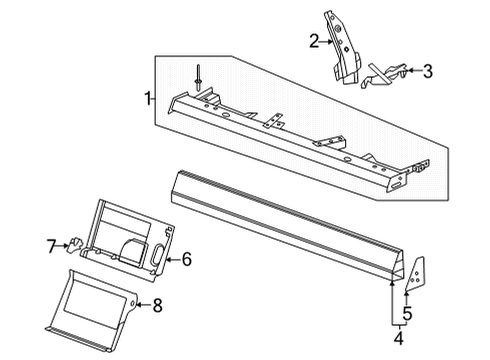 2022 Chevy Corvette Rear Body Diagram