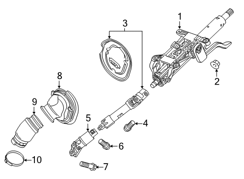 2020 Buick Regal TourX Steering Column & Wheel, Steering Gear & Linkage Diagram