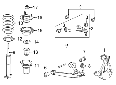 2017 Chevy Suburban Alignment Cam Bolt, Passenger Side Diagram for 11601737