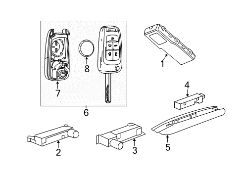 2017 Buick Verano Keyless Entry Components Diagram