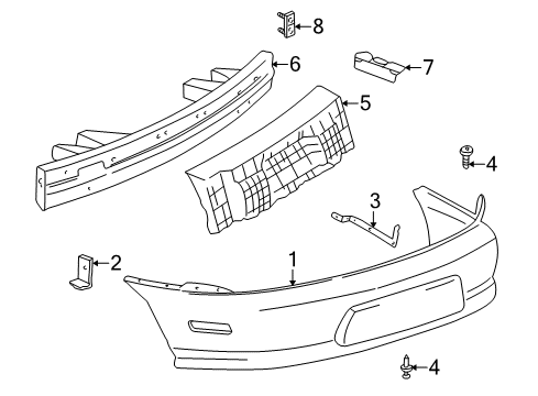 1999 Pontiac Sunfire Rear Bumper Diagram