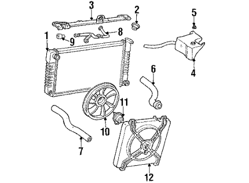 1993 Chevy Lumina APV Radiator & Components Diagram