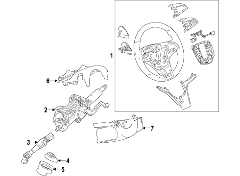 2012 Chevy Volt Steering Column & Wheel, Steering Gear & Linkage Diagram