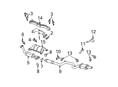 2000 Chevy Monte Carlo Catalytic Converter Diagram for 24508102