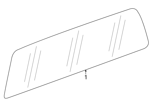 2023 GMC Canyon Glass & Hardware - Back Glass Diagram