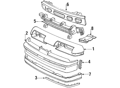 1989 Pontiac Sunbird Front Bumper Diagram