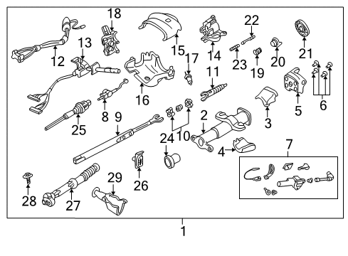 2001 GMC Jimmy Ignition Lock Cylinder Diagram for 15799769